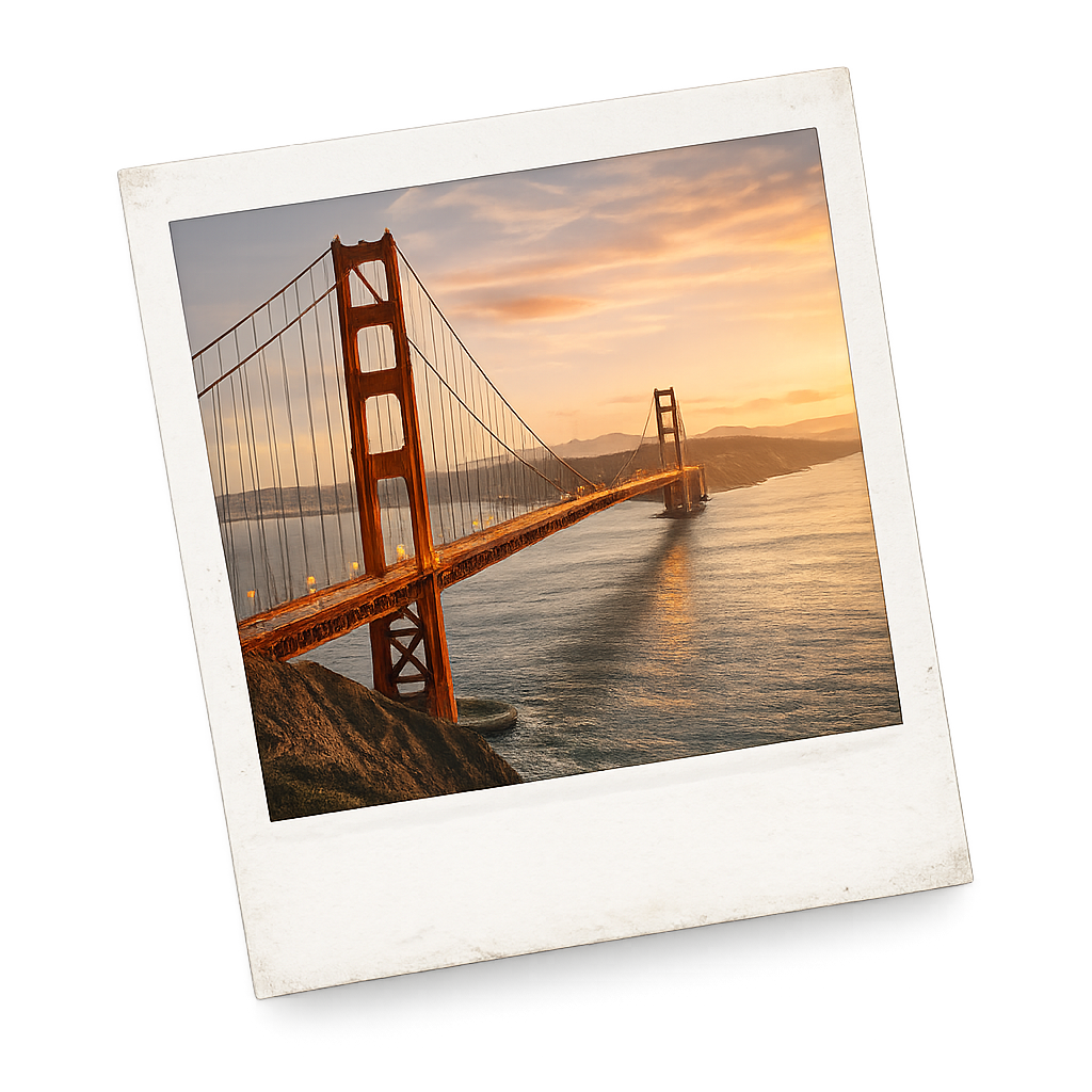 Golden Gate Bridge polaroid